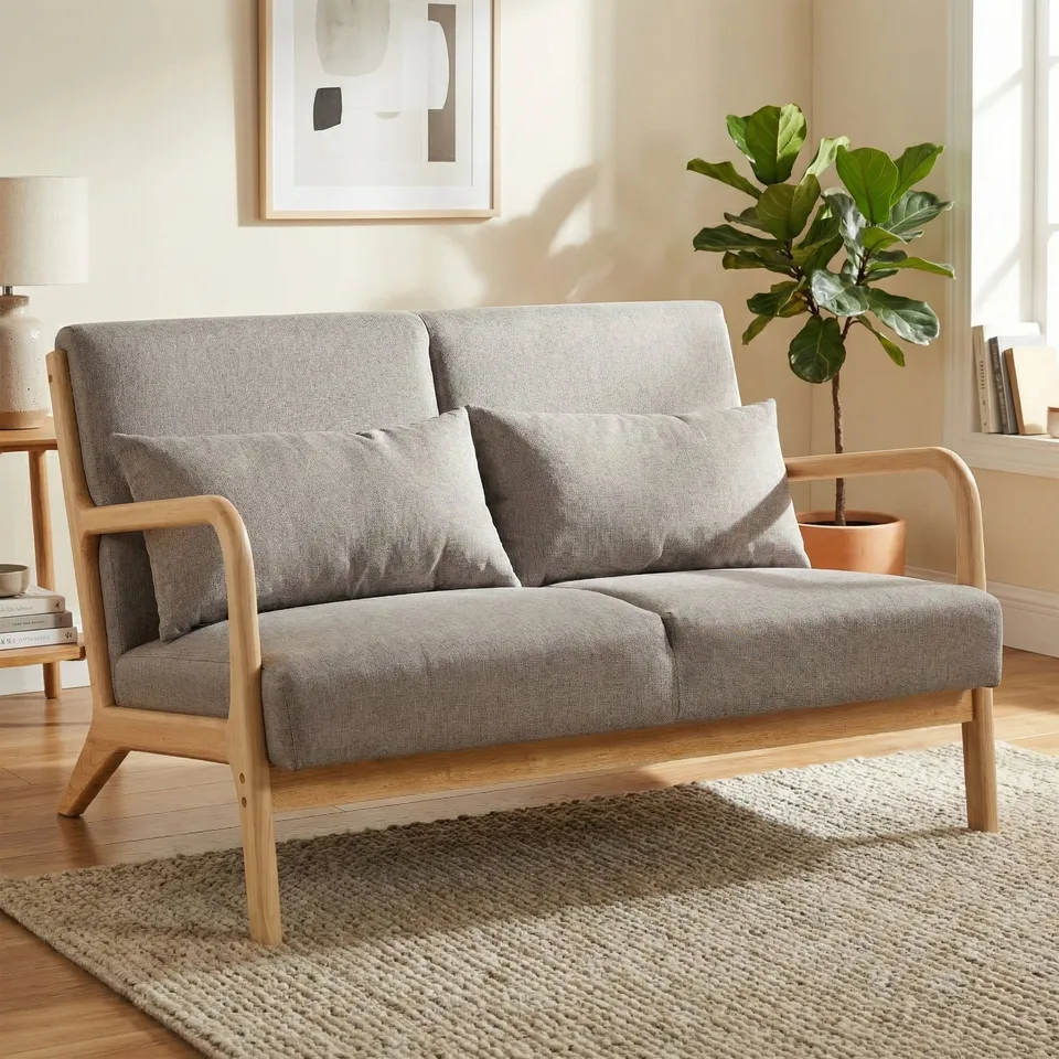 Hadley 2 Seater Stone Linen