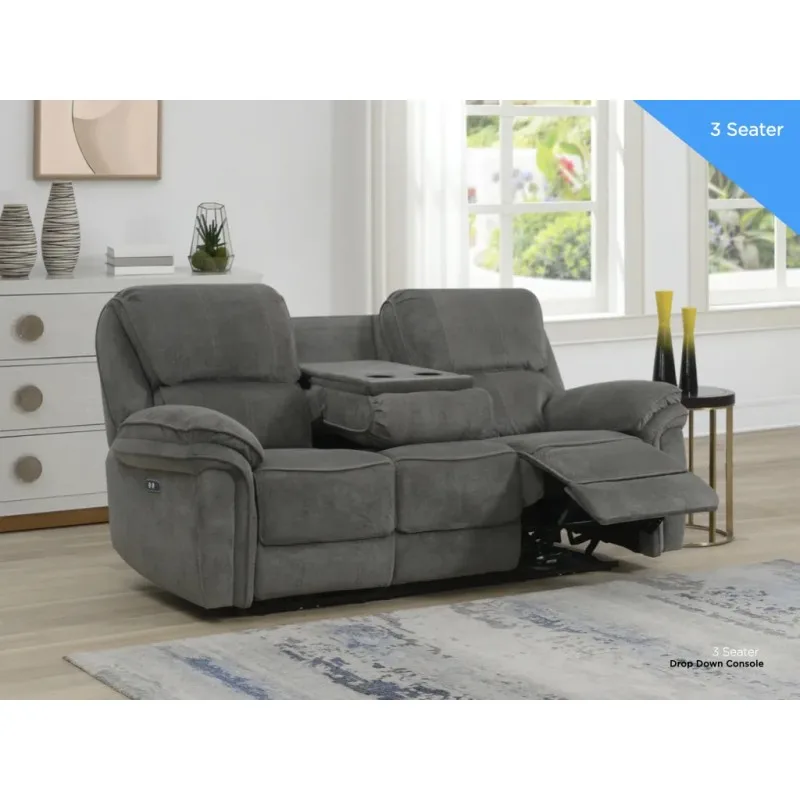 Westbury 3 Seater Electric Recliner Stone