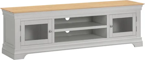 Bordeaux Tv Stand - Pebble Grey/Oak