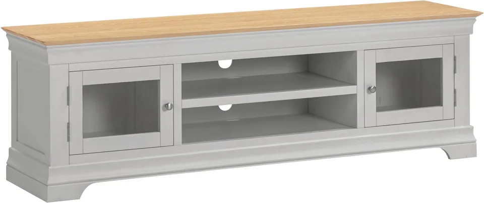 Bordeaux Tv Stand - Pebble Grey/Oak