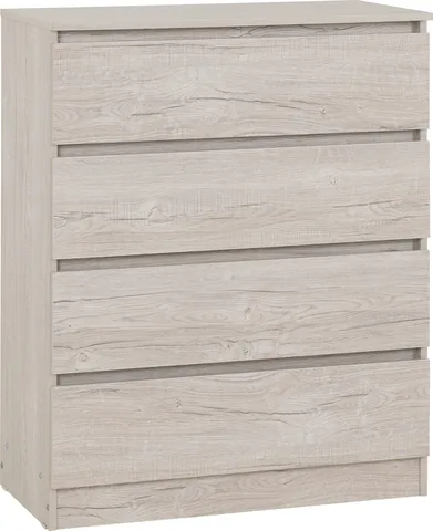 Malvern 4 Drawer Chest - Urban Snow