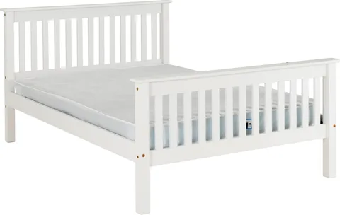 Monaco 4' Bed High Foot End - White