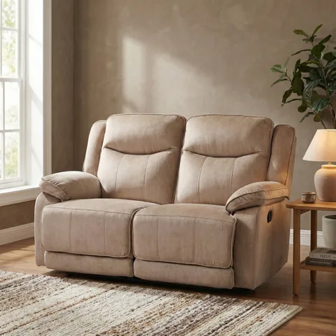 Clayton 2 Seater Recliner Light Brown