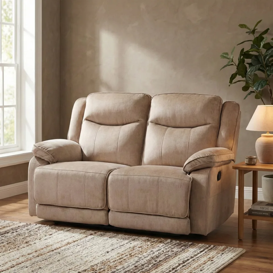 Clayton 2 Seater Recliner Light Brown