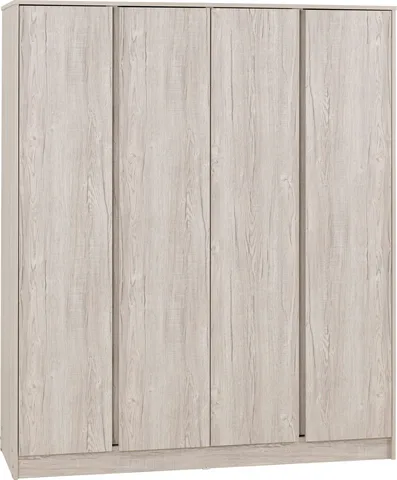 Malvern 4 Door Wardrobe - Urban Snow