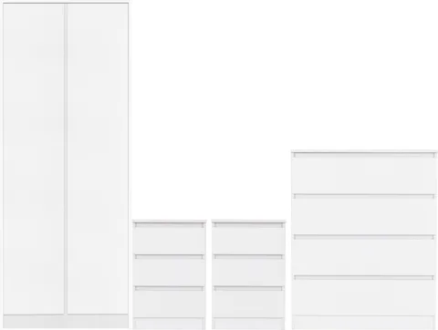 Malvern 2 Door Wardrobe Bedroom Set - White