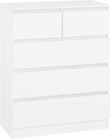 Malvern 3+2 Drawer Chest - White