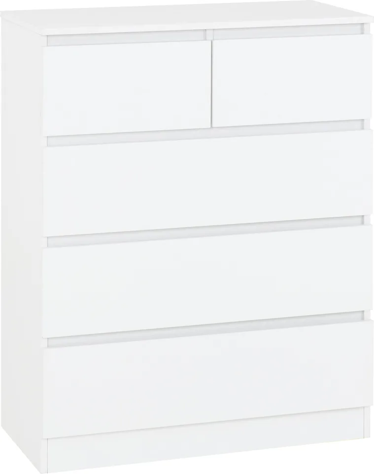 Malvern 3+2 Drawer Chest - White