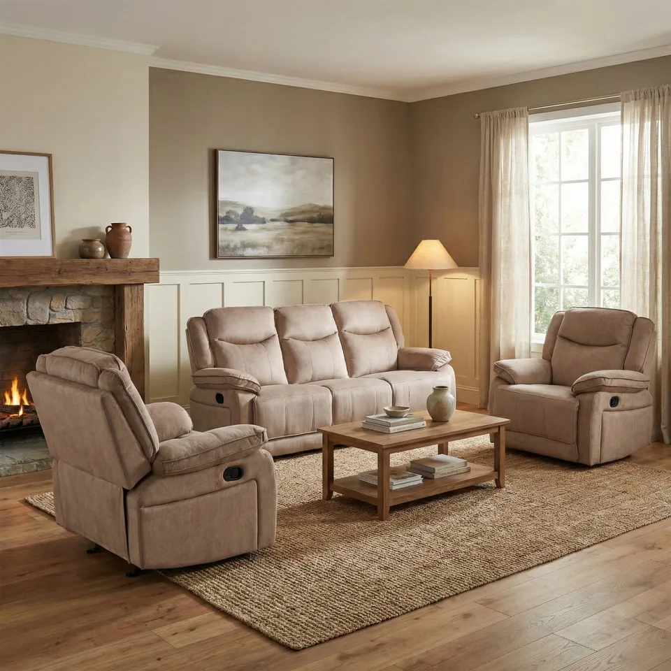 Clayton Light Brown 3+1+1 Suite