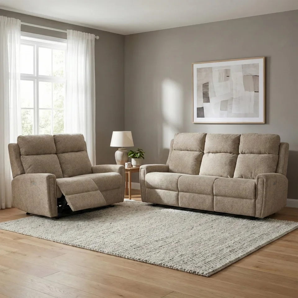 Mayfair Electric Reclining 3+2 Beige