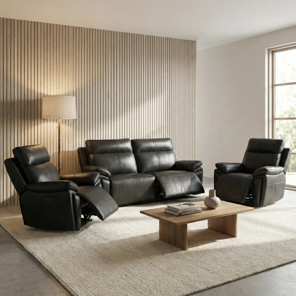 Ashby 2.5+1+1 Electric Suite -Black