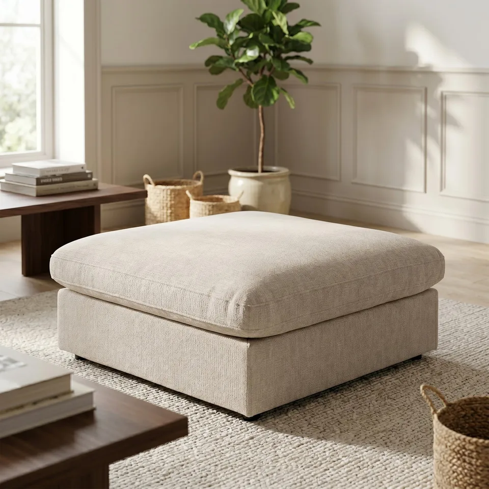 Haven Footstool - Biscuit - Box 3