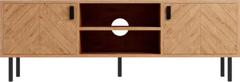 Leon 2 Door Tv Unit - Medium Oak Effect