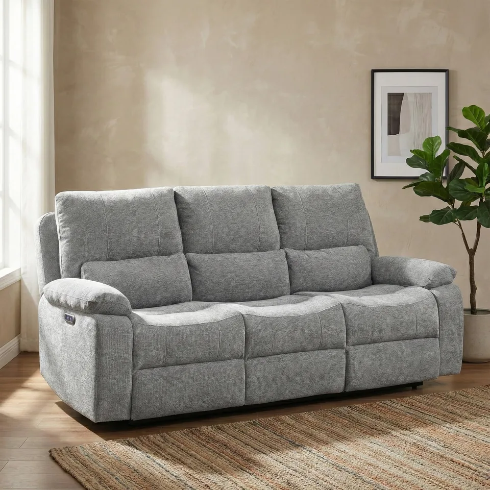 Knightsbridge Electric 3 Seater - Granite