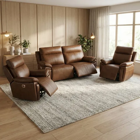 Ashby 2.5+1+1 Electric Suite -Tan