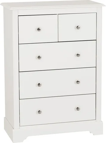 Stratford 3+2 Drawer Chest - White