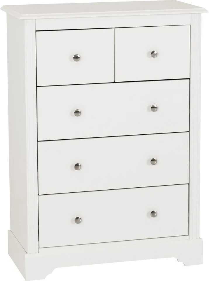 Stratford 3+2 Drawer Chest - White