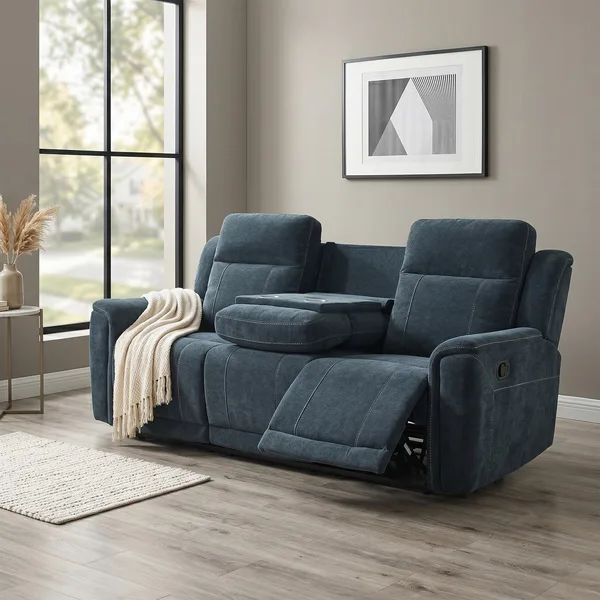 Somerton 3 Seater W/Consol Dark Grey