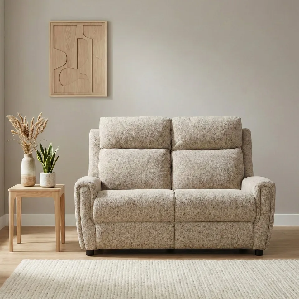 Mayfair 2 Seater Fixed Beige