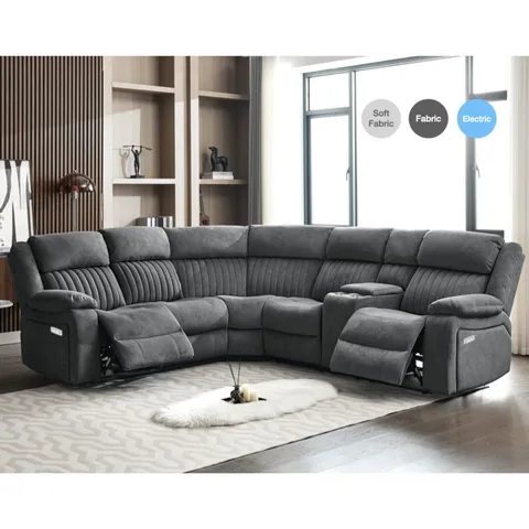 Morgan Corner Suite Electric Slate Grey