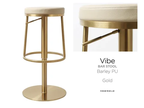 Vibe Barstool Gold Barley PU