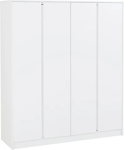 Malvern 4 Door Wardrobe - White