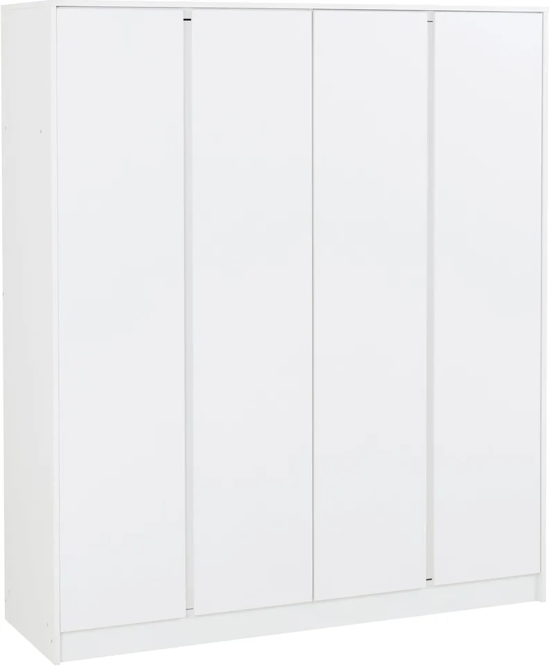 Malvern 4 Door Wardrobe - White