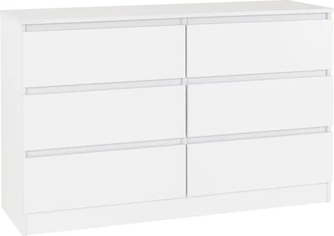 Malvern 6 Drawer Chest - White