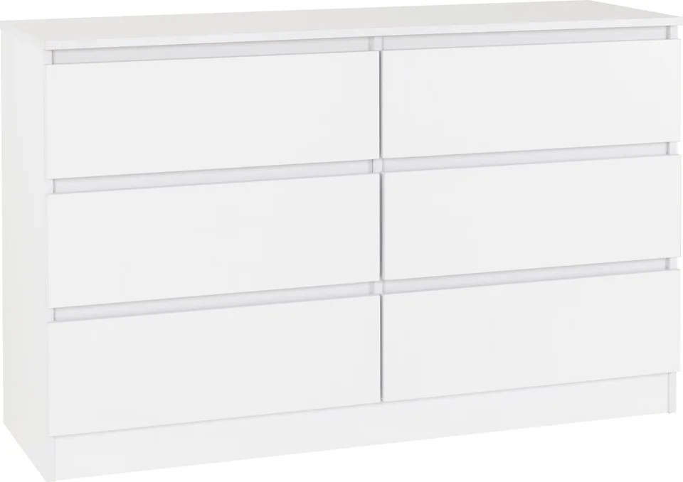 Malvern 6 Drawer Chest - White