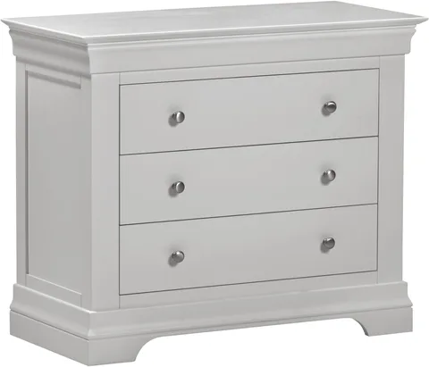 Bordeaux 3 Drawer Chest - Pebble Grey