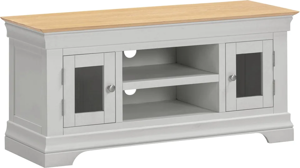 Bordeaux Small Tv Stand - Pebble Grey/Oak