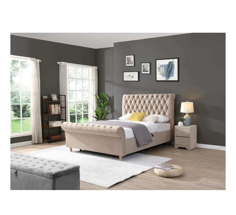 Kilkenny Gas Lift Bed - 5ft, Mink