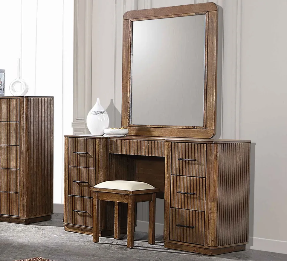 Vienna Dresser, Mirror & Stool - Cream