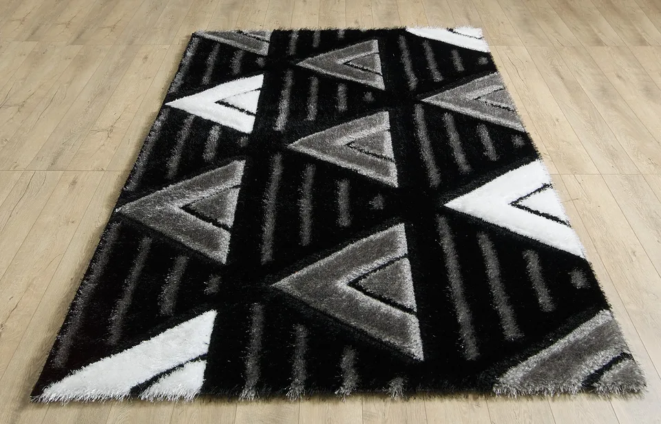 Venus Rug - 160 × 230 cm - Black Grey
