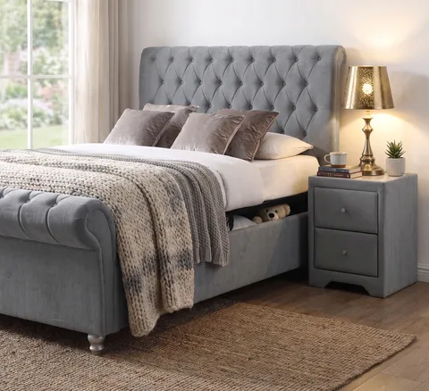 Kilkenny Gas Lift Bed - 4ft 6in, Grey