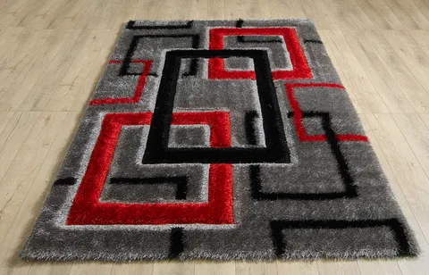 Mercury Rug - 120 × 170 cm - Grey Red