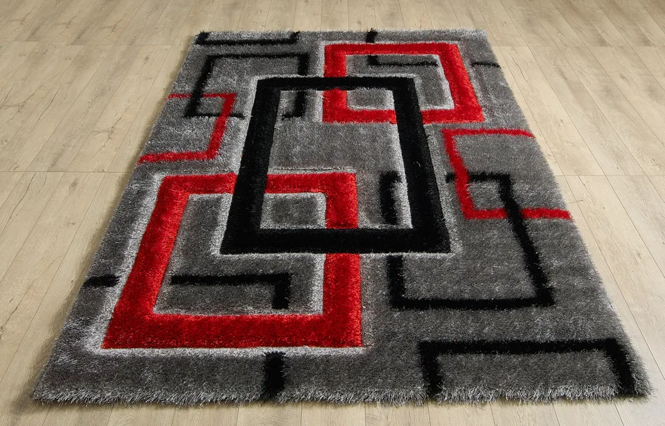 Mercury Rug - 120 × 170 cm - Grey Red