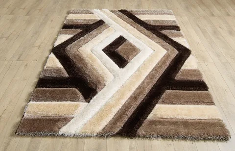 Saturn Rug - 120 × 170 cm - Beige Brown