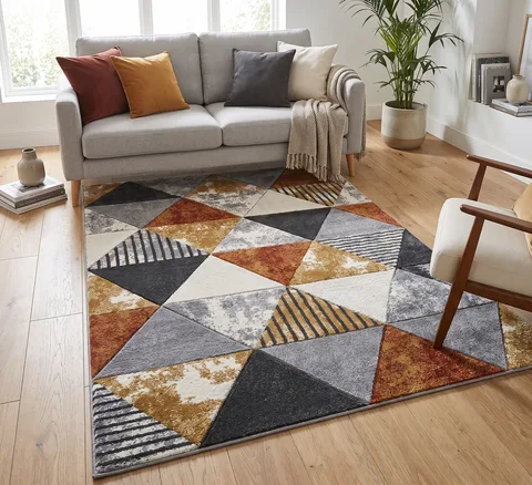 Mason Rug - 120 × 170 cm - 109 Grey Orange