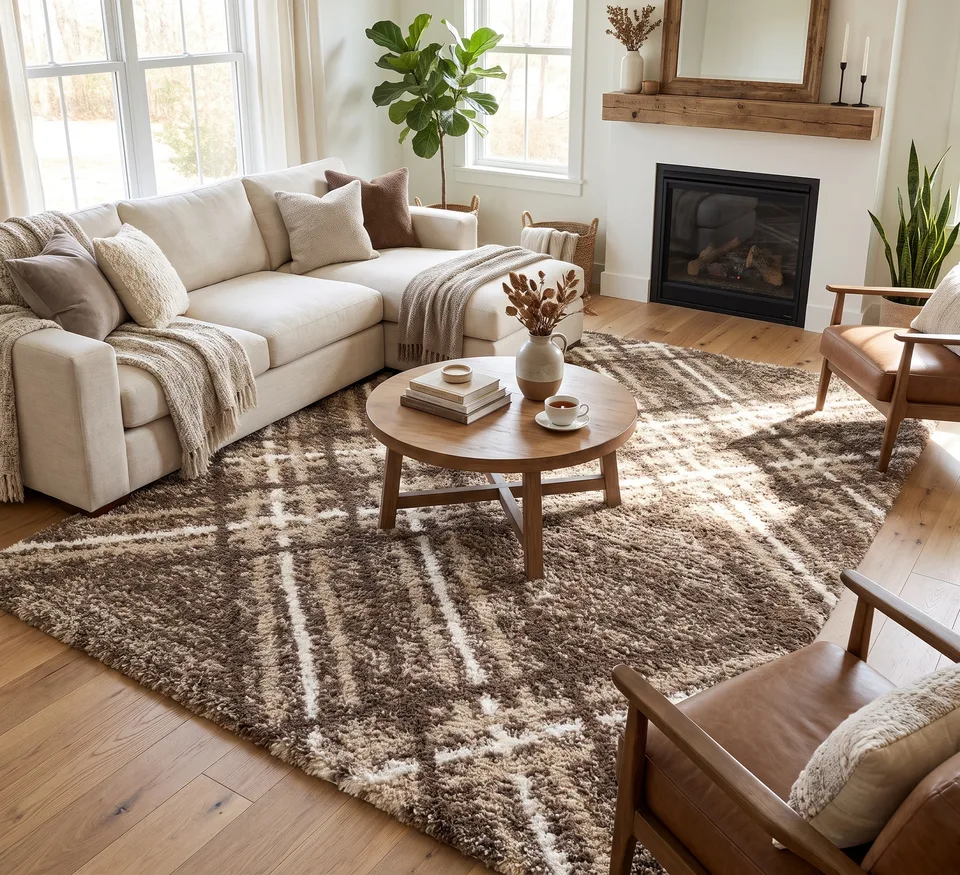 Blaze Rug - 120 × 170 cm - Taupe Beige 03