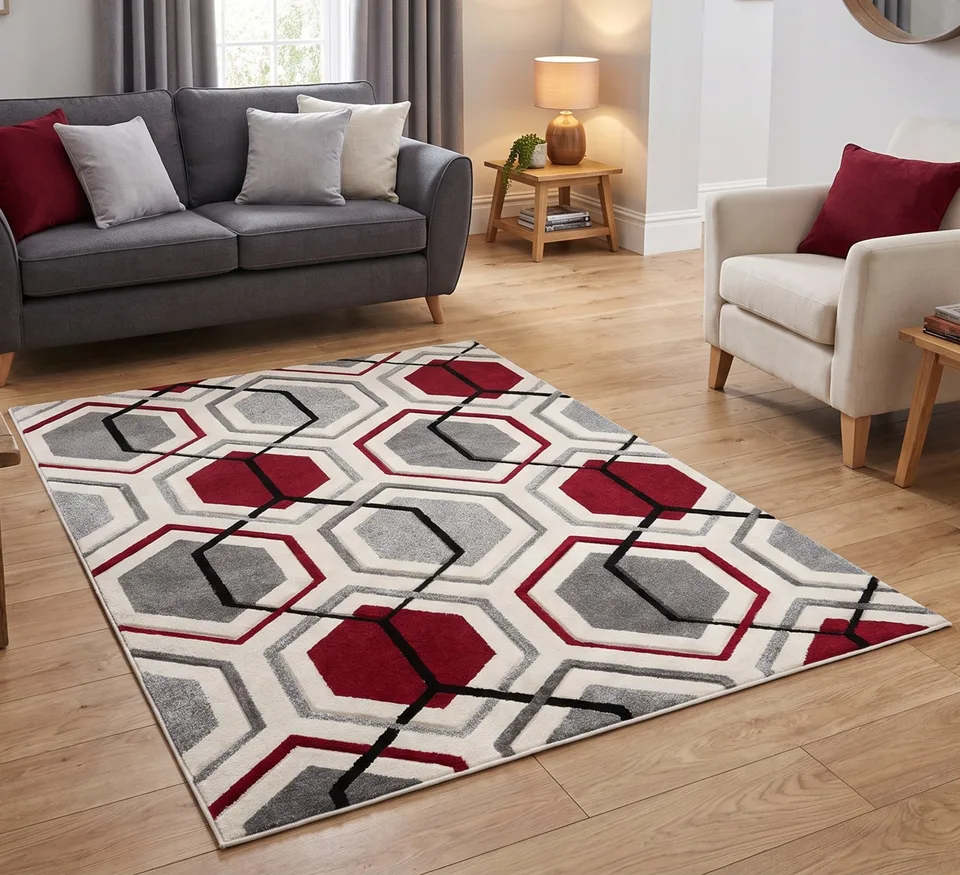 Elise Rug - 80 × 150 cm - Cream-Red