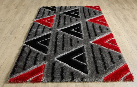 Venus Rug - 120 × 170 cm - Grey Red