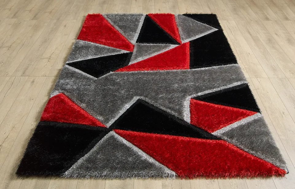 Pluton Rug - 200 × 290 cm - Grey Red