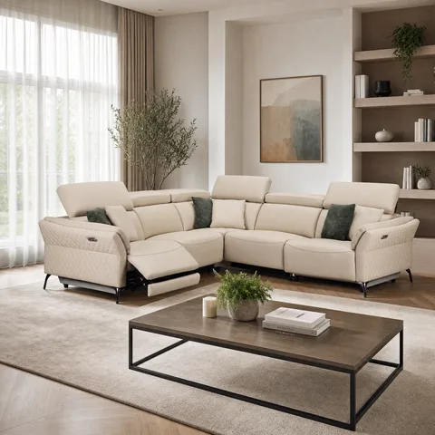 Milan Electric Corner Suite - Cream