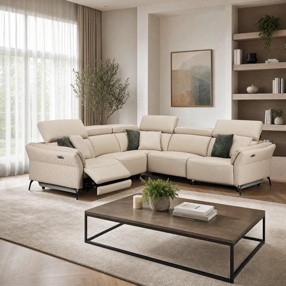 Milan Electric Corner Suite - Cream