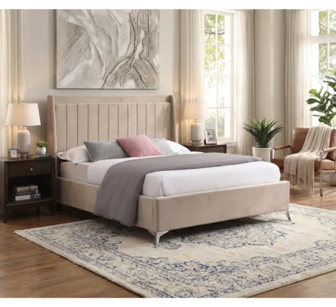 Mayo Bed - 4ft 6in, Beige