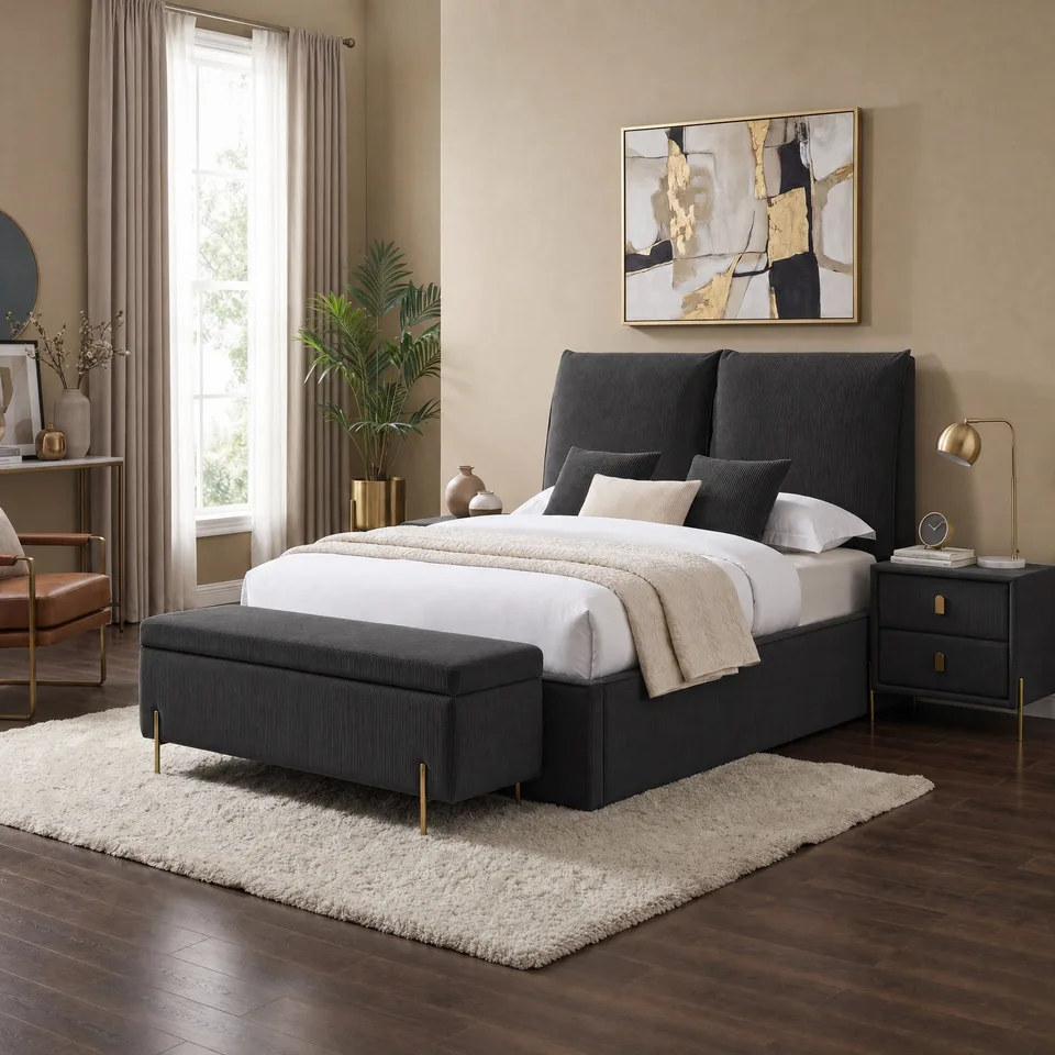 Waterford Gas Lift Bed - 5ft, Grey