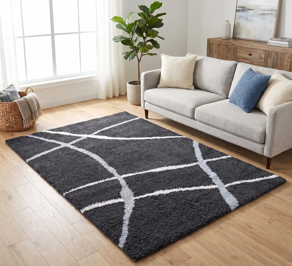 Cruz Rug - 120 × 170 cm - Black 01