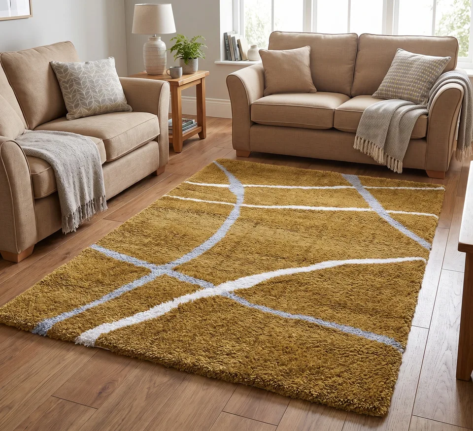 Cruz Rug - 120 × 170 cm - Mustard 06