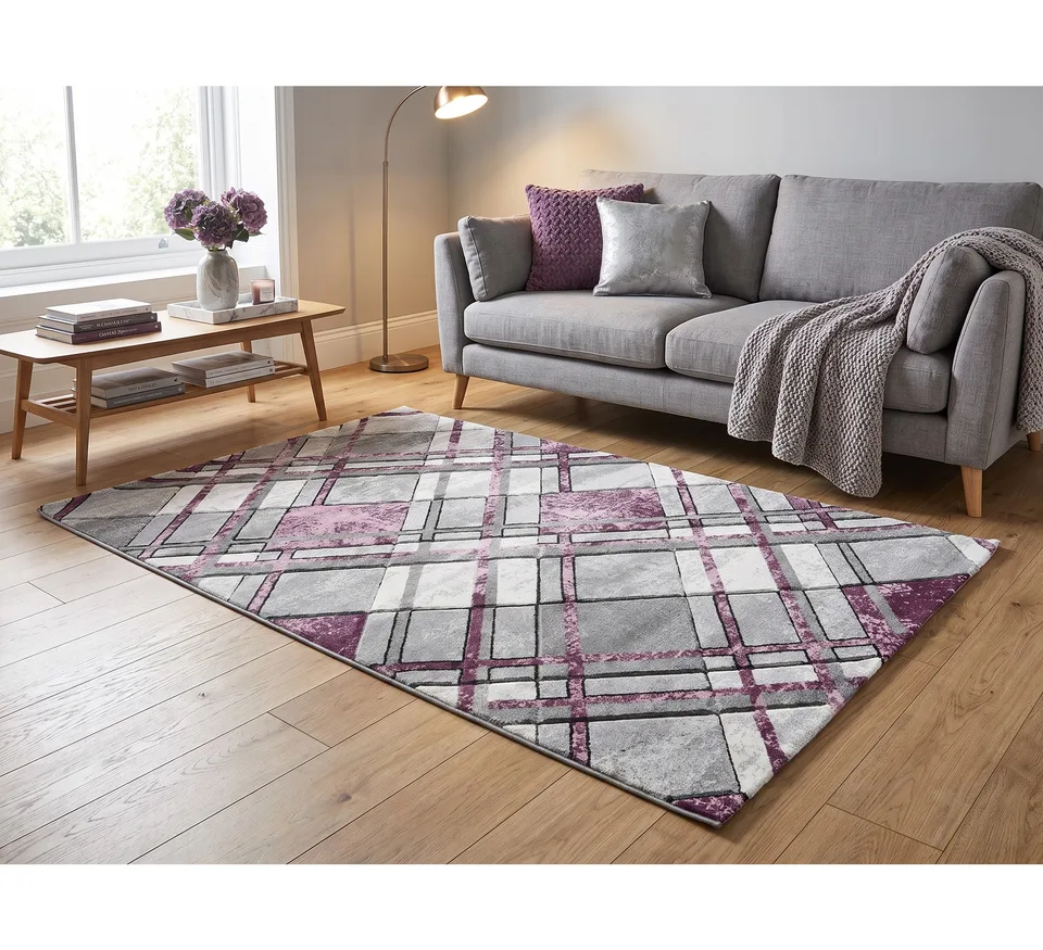 Accra Rug - 160 × 220 cm - Grey Lilac